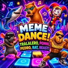 Meme Dance! Tralalero, Pomni, Pedro, Rat, Beast! game Play Meme Dance! Tralalero, Pomni, Pedro, Rat, Beast! game